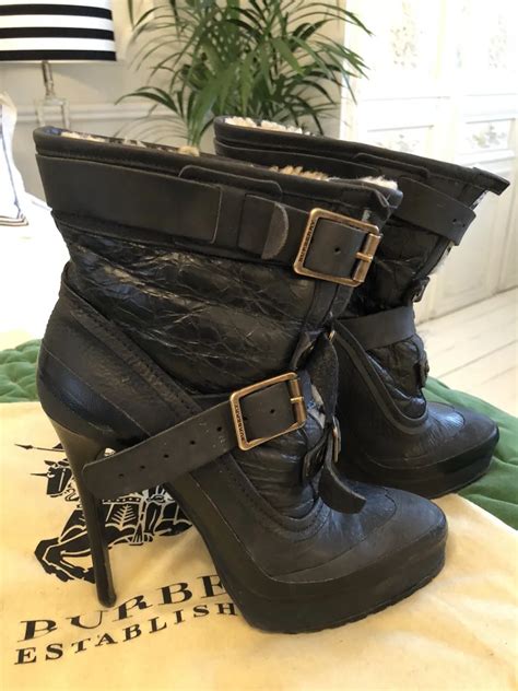 burberry prorsum shearling lined aviator boots